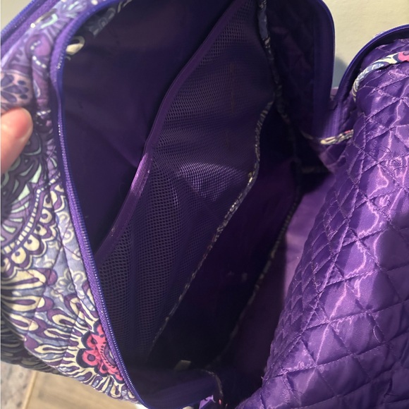 VERA BRADLEY PURPLE QUILTED CAMPUS BACKPACK - Picture 6 of 10